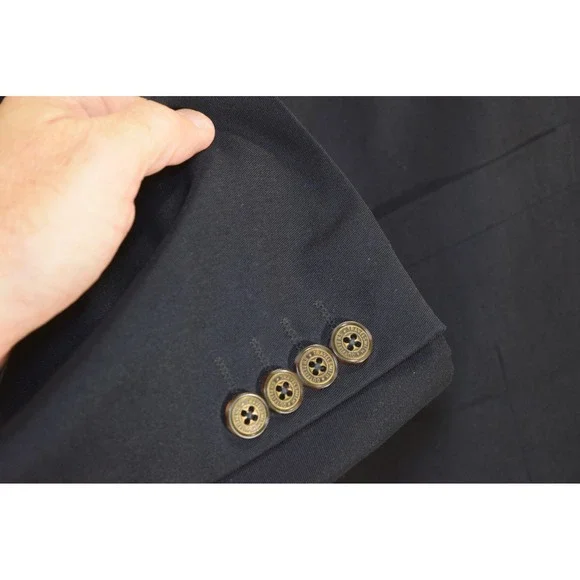 TravelSmith Blazer Jacket Navy Blue Men's 44S Travelers Hidden Pockets - Picture 4 of 16